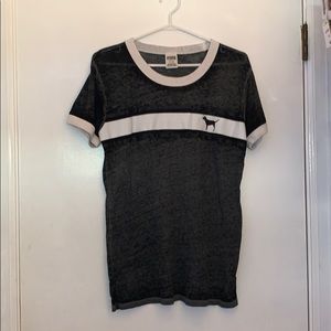 Victoria’s Secret PINK gray and white T-shirt